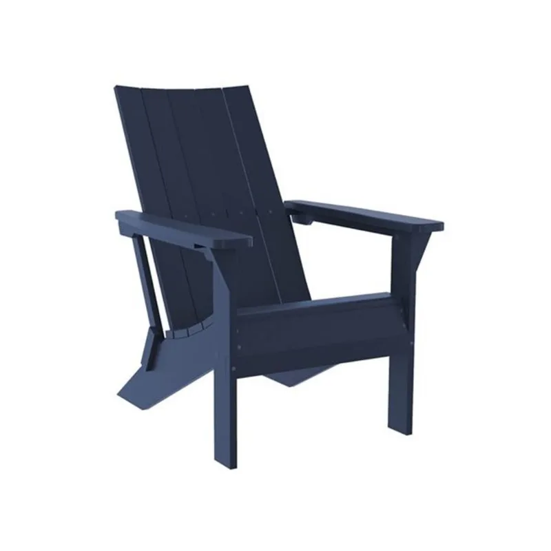 Crystal Harbor 28 W x 34 D x 37-in H Navy Plastic Outdoor Modern Adirondack Chair