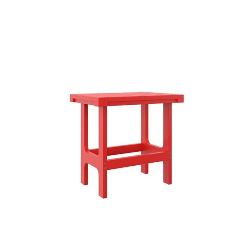 Crystal Harbor 18 W x 13 D x 17-in H Red Plastic Patio Side Table