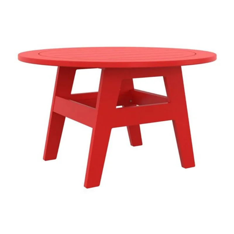 Crystal Harbor Coffee Table with Square HDPE Top - Red