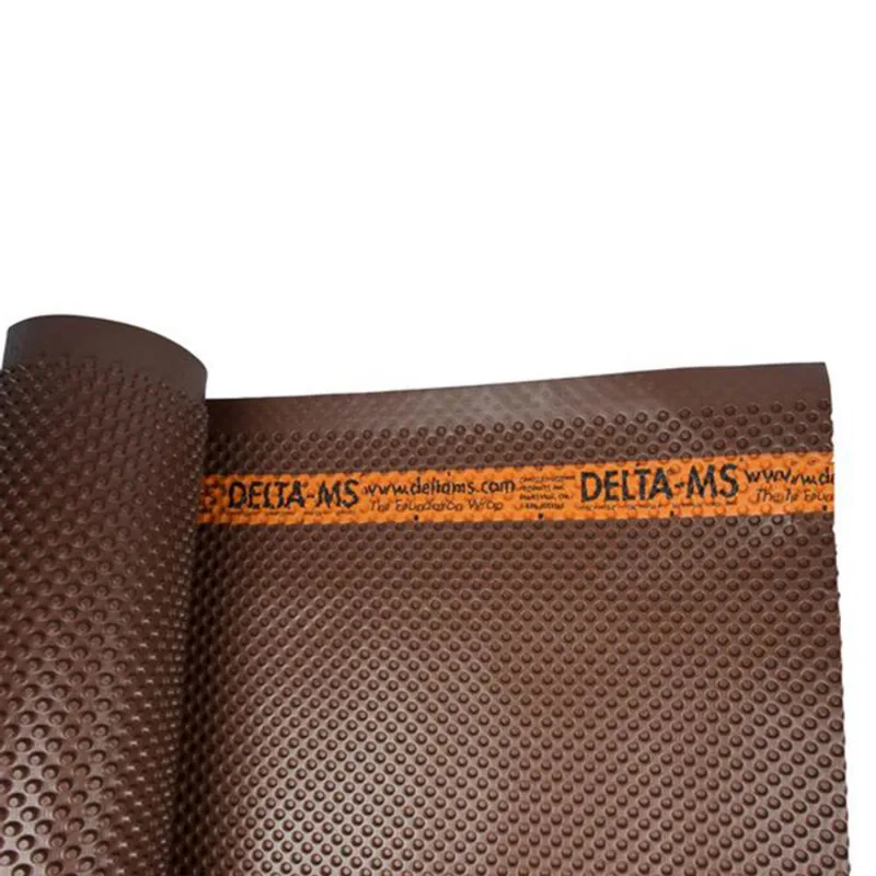 Delta-MS Foundation Membrane - Waterproof - Polyethylene Resin - 65.6-ft x 3.5-ft - Brown