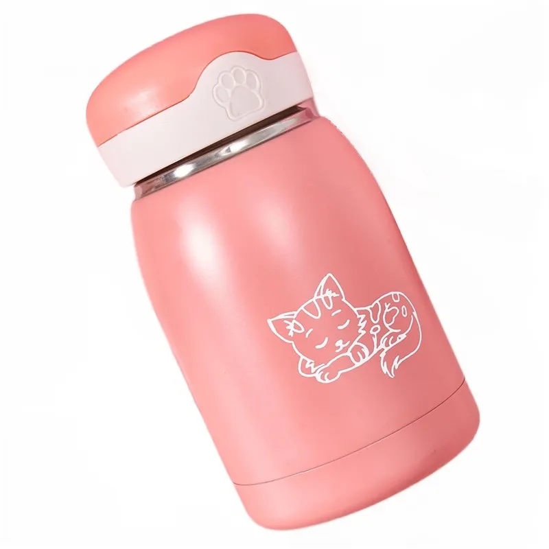 300ML adorável garrafa térmica de aço inoxidável portátil água de viagem