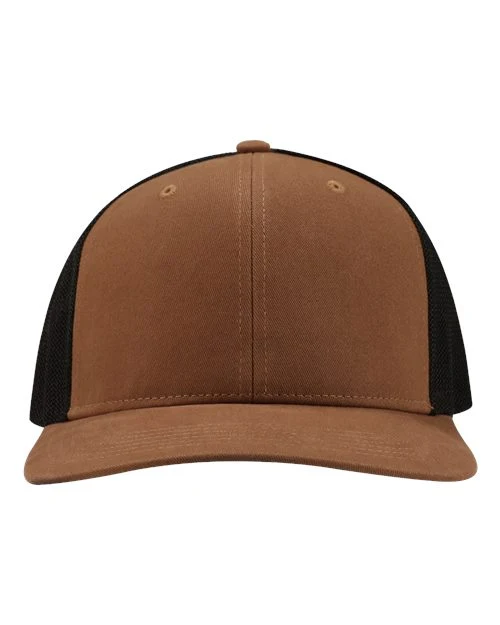 DRI Duck Heritage Pro Trucker Cap Saddle/ Black / Adjustable