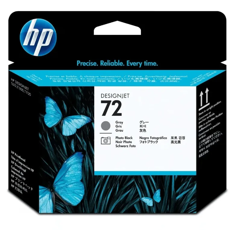 Cabeça De Impressão Hp 72 C9380a Cinza E Preto Foto