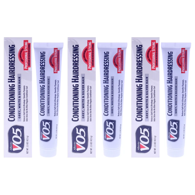 Alberto VO5 Conditioning Hairdressing - Gray White Silver Blonde Hair by Alberto VO5 for Unisex - 1.5 oz Conditioner - Pack of 3 1.5 oz