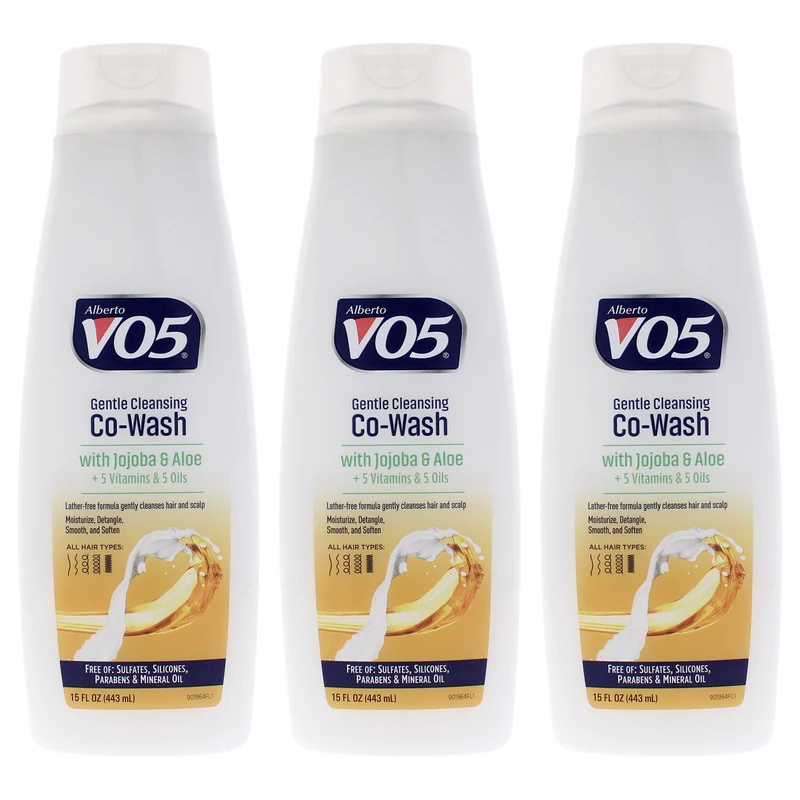 Alberto VO5 Gentle Cleansing Cowash - Jojoba and Aloe by Alberto VO5 for Unisex - 15 oz Cleanser - Pack of 3 15 oz