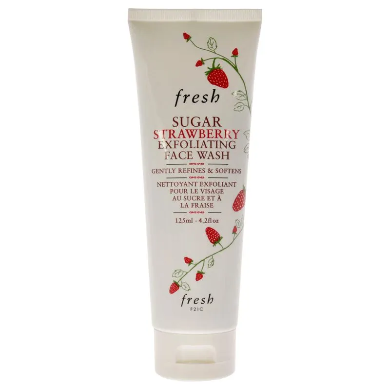 Limpador De Lavagem Facial Com Açúcar Fresco E Esfoliante De Morango 125 Ml