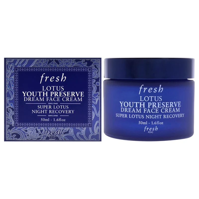 Fresh Lotus Youth Preserve Dream Face Cream Recovers and Resets by Fresh for Women - 1.6 oz Cream 1.6 oz