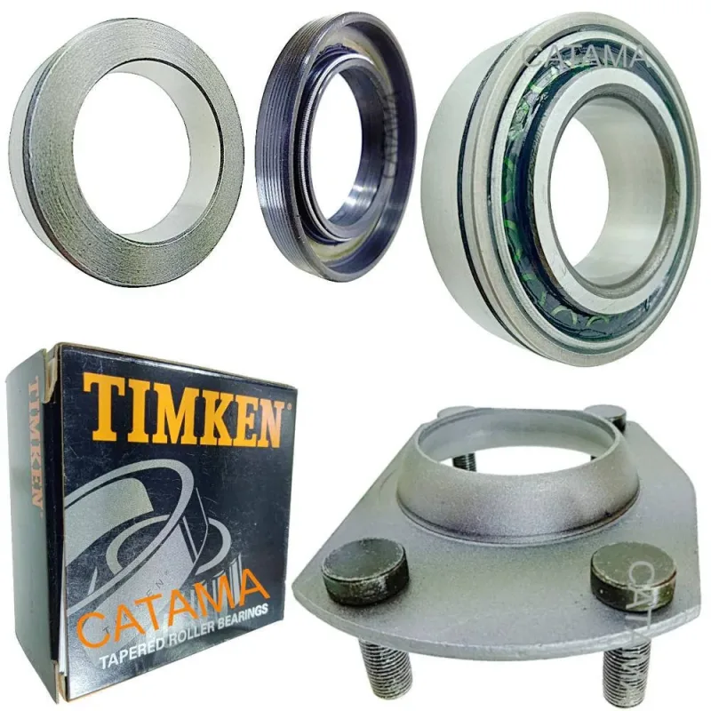 Flange (01 Roda) Anel Retentor E Rolamento Do Semi Eixo Da Roda Traseira Ranger 2001 Ate 2005