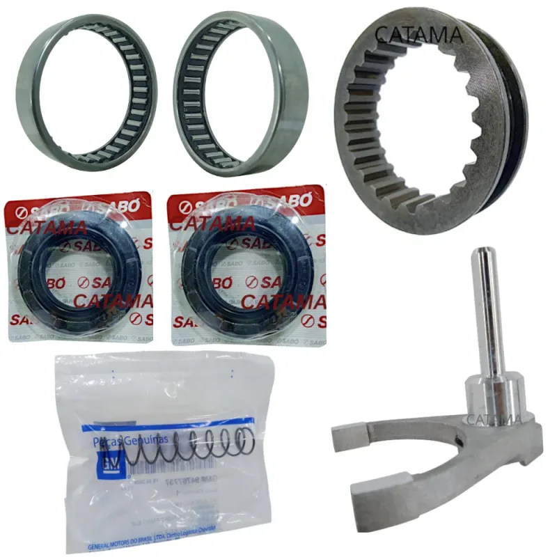 Kit Garfo Luva Rolamentos Retentores E Mola Reparo Acionamento Eixo Dianteiro S10 4x4