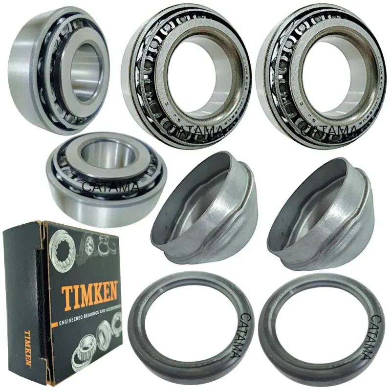Kit Rolamentos Retentores E Calotas Graxa Cubo 02 Rodas Dianteiras C10 D10 C20 D20 Ate 92