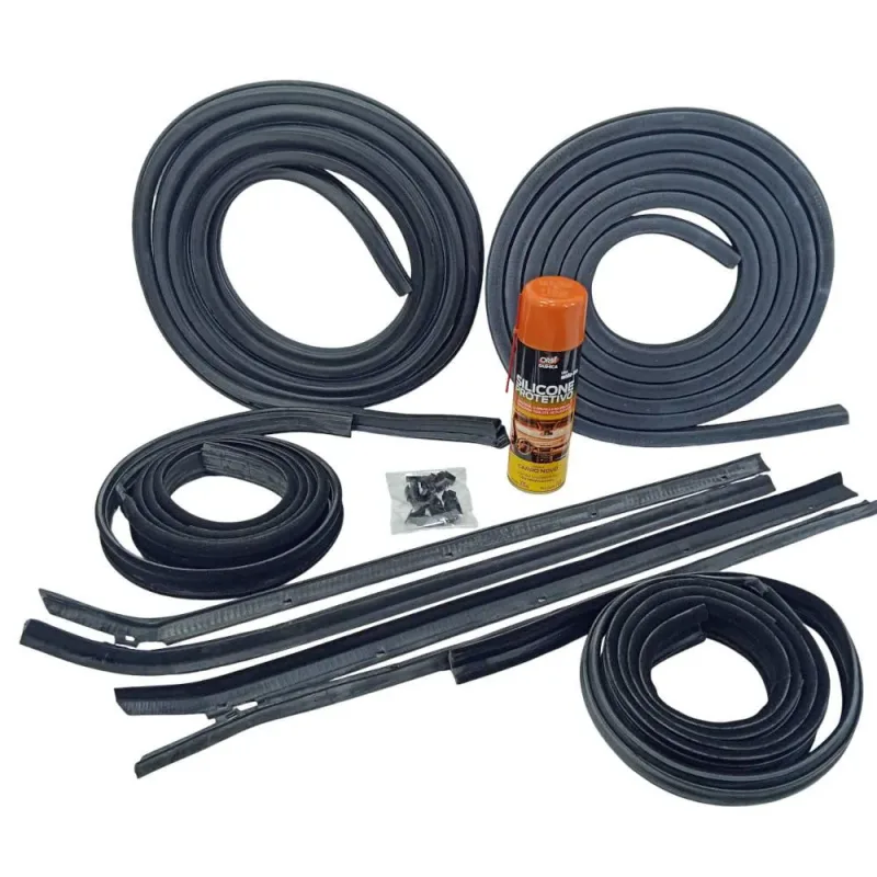 Jogo Borracha Pestana Canaleta Porta D20 C20 D40 Caminhao GM Silicone