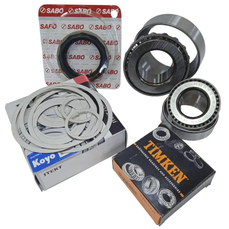Kit Rolamentos Calcos Retentor Pinhao Diferencial Dana 284 VW 8-120 8-140 8-150