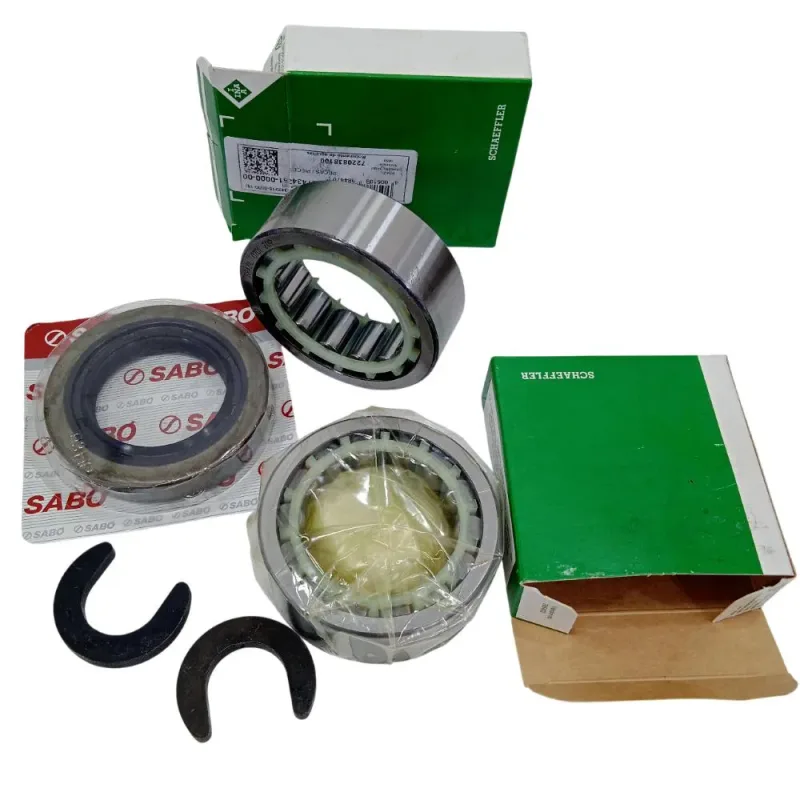 Kit Rolamento Retentor Sabo Trava Meia Lua Semi Eixo A20 C20 D20 Braseixos - 02 Rodas