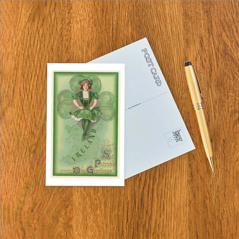 SP-119 St. Patrick's Day Greetings - Vintage Image Postcard, Pack of 10
