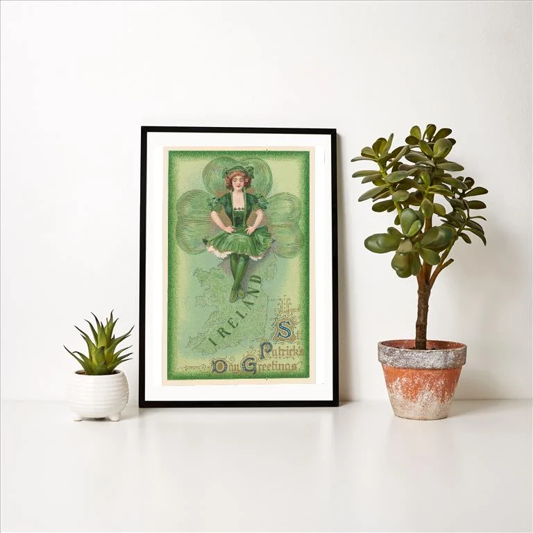 SP-119 St. Patrick's Day Greetings - Vintage Image Art Print, Individual Print