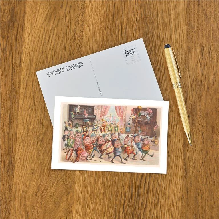 TC-308 Parade of Elves - Vintage Image Postcard, Pack of 10