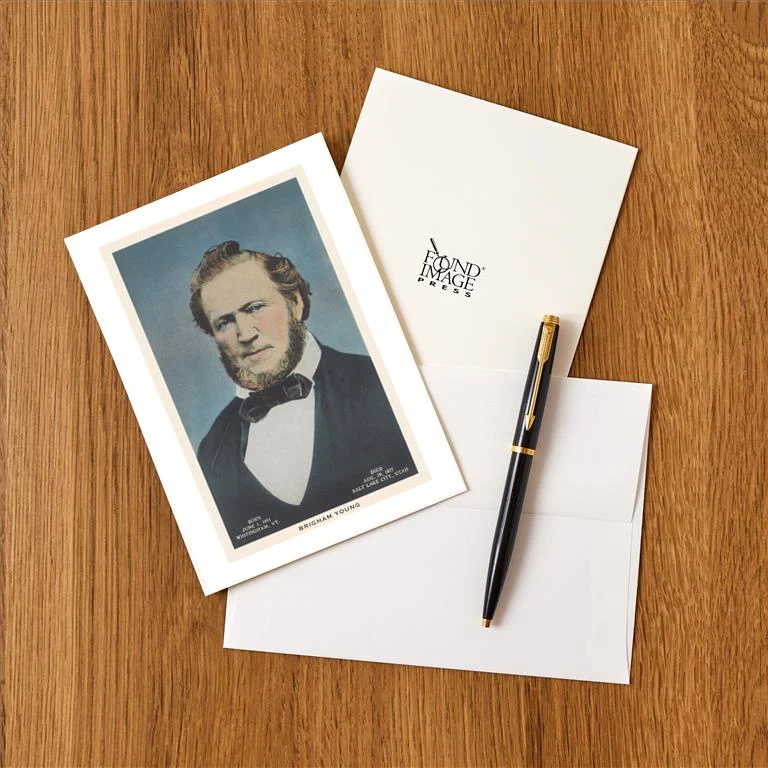 UT-159 Brigham Young - Vintage Image Greeting Card, Pack of 4