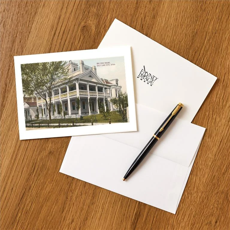UT-213 Beehive House, Salt Lake City - Vintage Image Greeting Card, Pack of 4