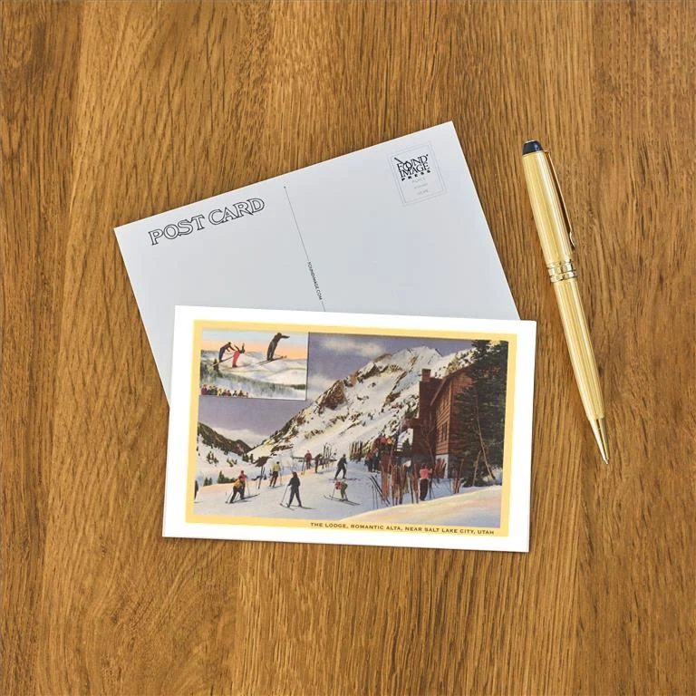 UT-198 Alta Ski Lodge, Utah - Vintage Image Postcard, Pack of 10
