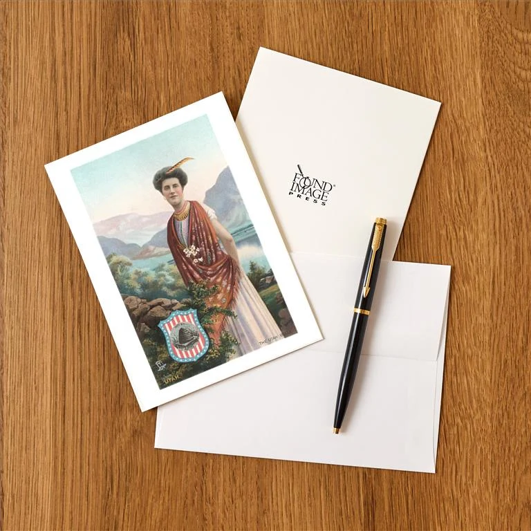 UT-123 Utah Belle - Vintage Image Greeting Card, Pack of 4