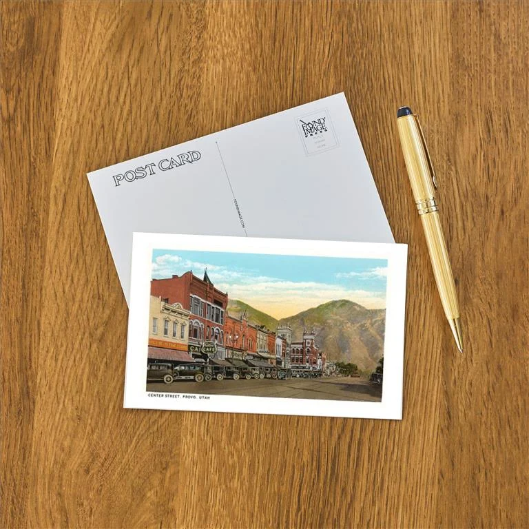 UT-136 Center Street, Provo, Utah - Vintage Image Postcard, Pack of 10