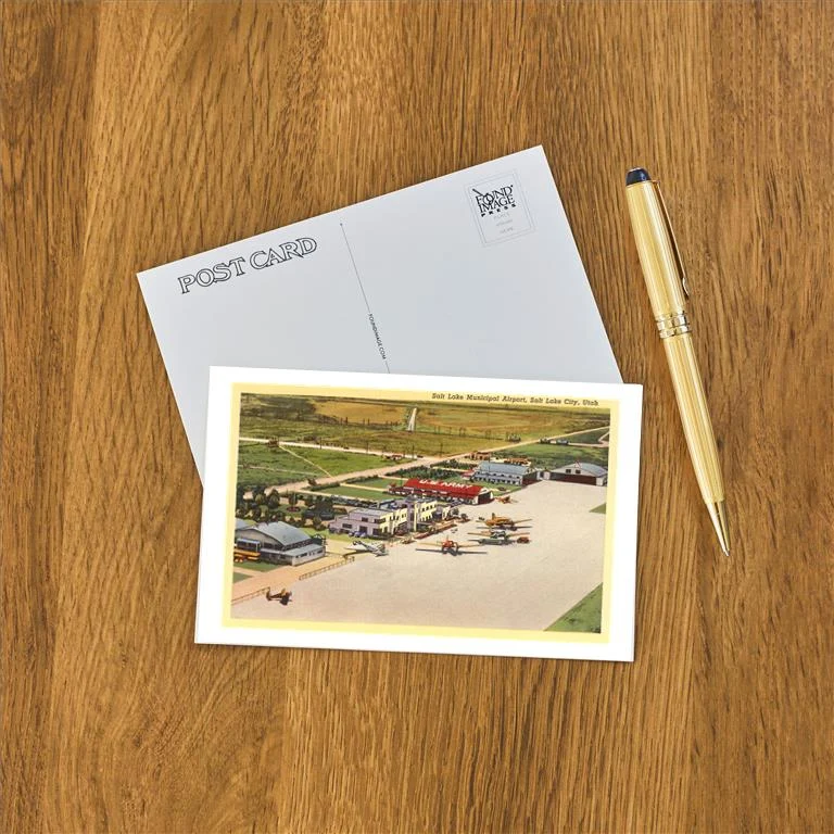 UT-98 Municipal Airport, Salt Lake City, Utah - Vintage Image Postcard, Pack of 10
