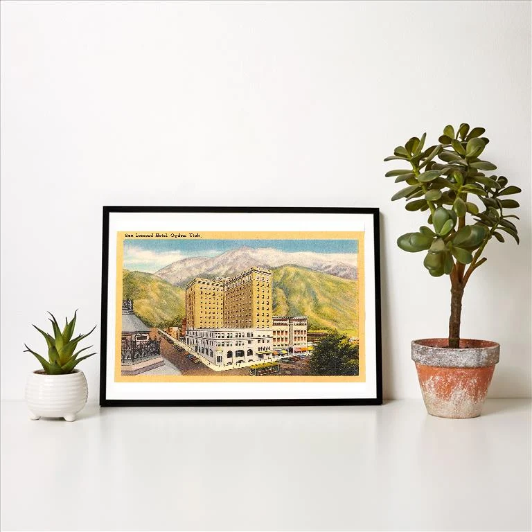 UT-248 Ben Lomand Hotel, Ogden - Vintage Image Art Print, Individual Print
