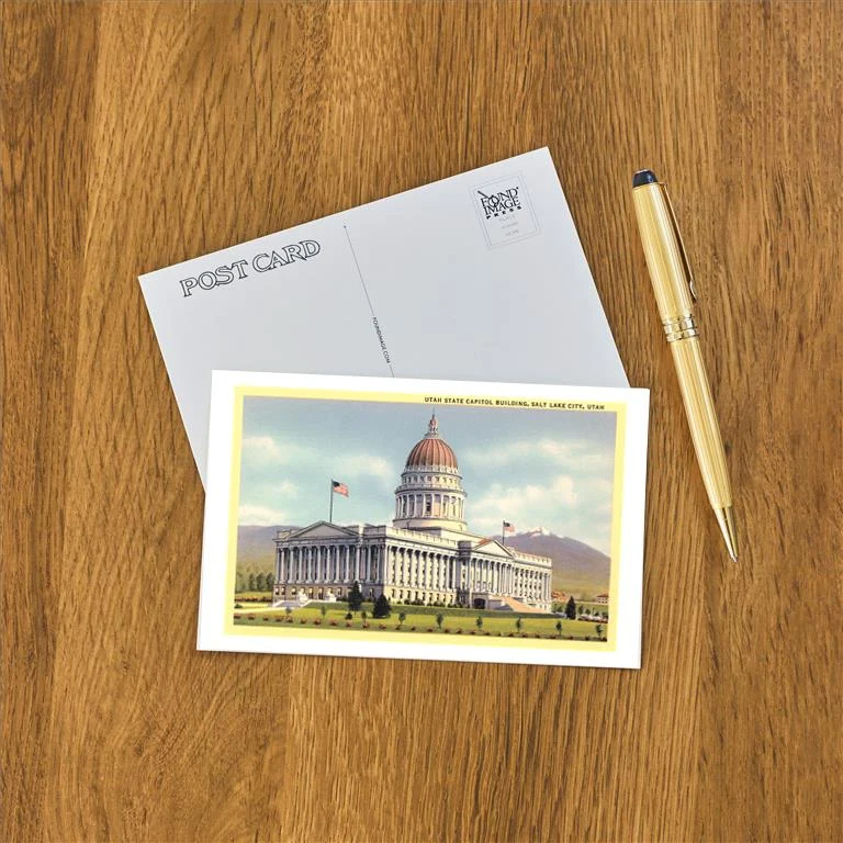 UT-225 State Capitol, Salt Lake City - Vintage Image Postcard, Pack of 10