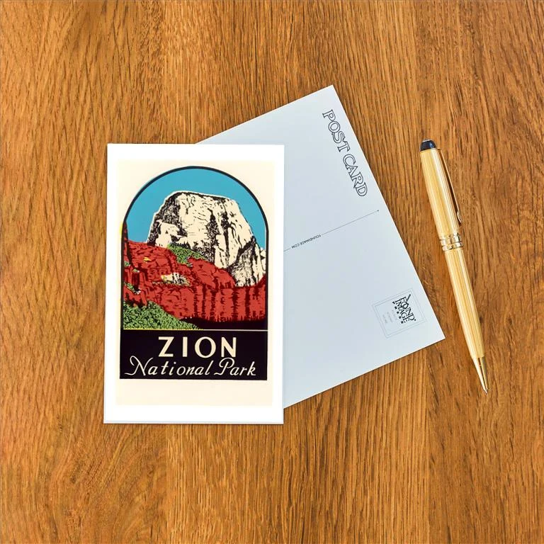 UT-156 Zion National Park Decal - Vintage Image Postcard, Pack of 10