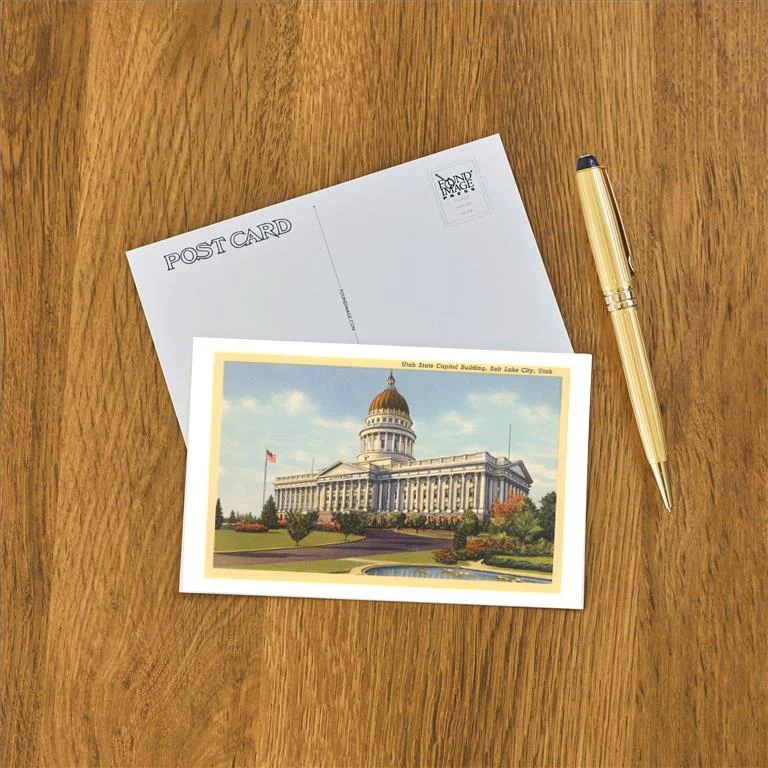UT-170 Capitol, Salt Lake City, Utah - Vintage Image Postcard, Pack of 10