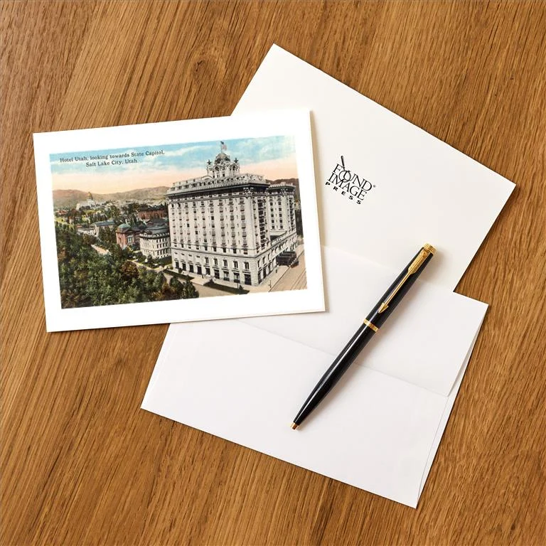 UT-189 Hotel Utah, Salt Lake City, Utah - Vintage Image Greeting Card, Pack of 4