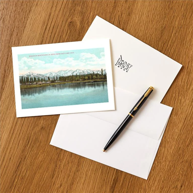 UT-97 Lake View, Utah - Vintage Image Greeting Card, Pack of 4