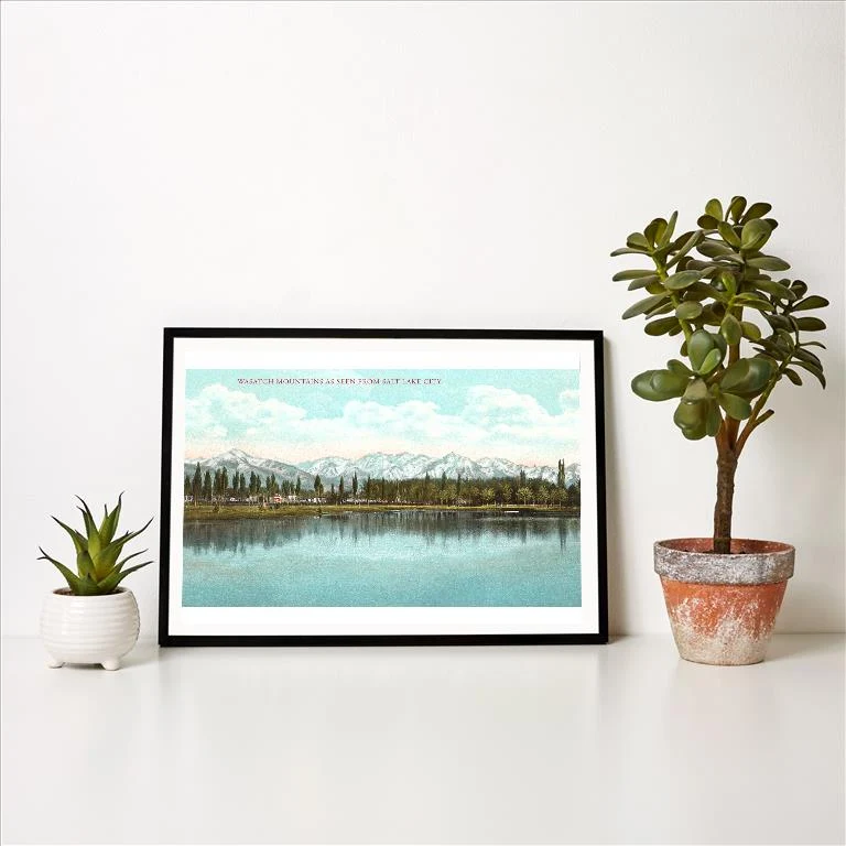 UT-97 Lake View, Utah - Vintage Image Art Print, Individual Print