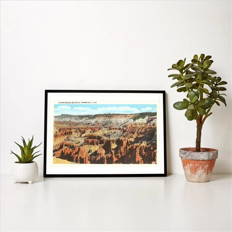 UT-34 Cedar Brakes National Monument, Utah - Vintage Image Art Print, Individual Print