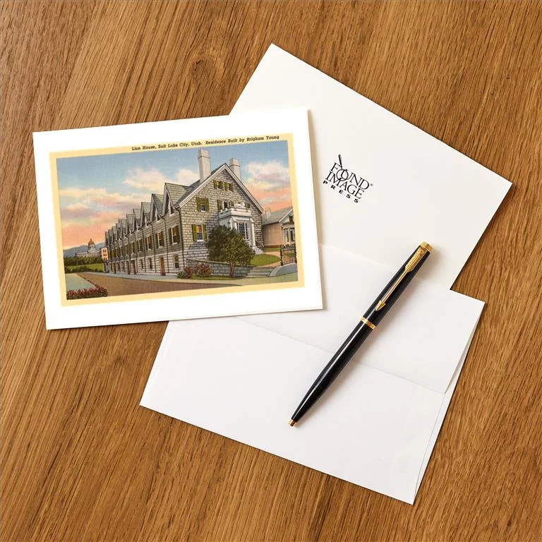 UT-21 Lion House, Salt Lake City, Utah - Vintage Image Greeting Card, Pack of 4