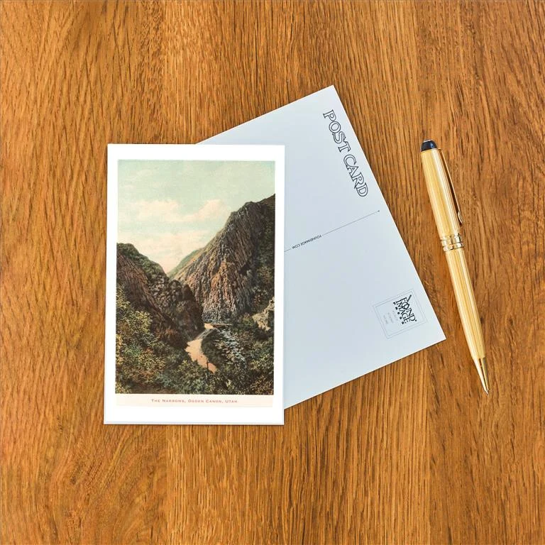 UT-33 The Narrows, Ogden Canyon, Utah - Vintage Image Postcard, Pack of 10