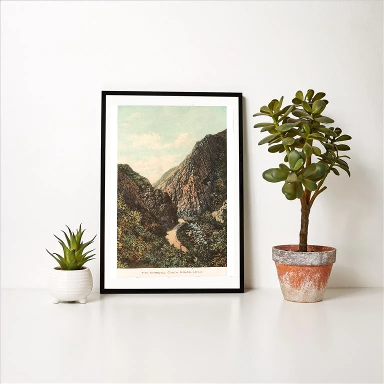 UT-33 The Narrows, Ogden Canyon, Utah - Vintage Image Art Print, Individual Print