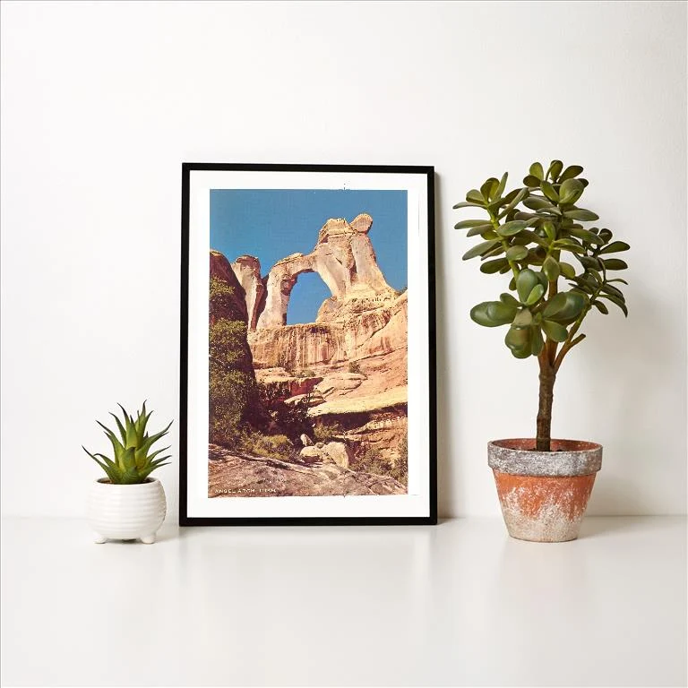 UT-161 Angel Arch, Canyonlands National Park - Vintage Image Art Print, Individual Print