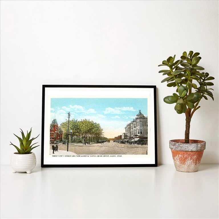 UT-132 25th Street, Ogden, Utah - Vintage Image Art Print, Individual Print