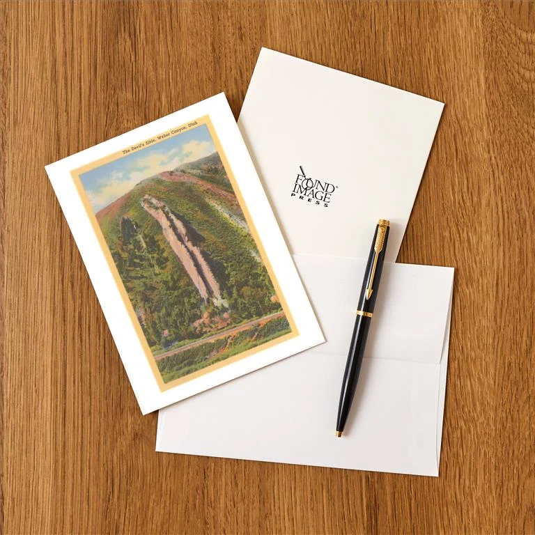 UT-202 Devil's Slide, Weber Canyon, Utah - Vintage Image Greeting Card, Pack of 4