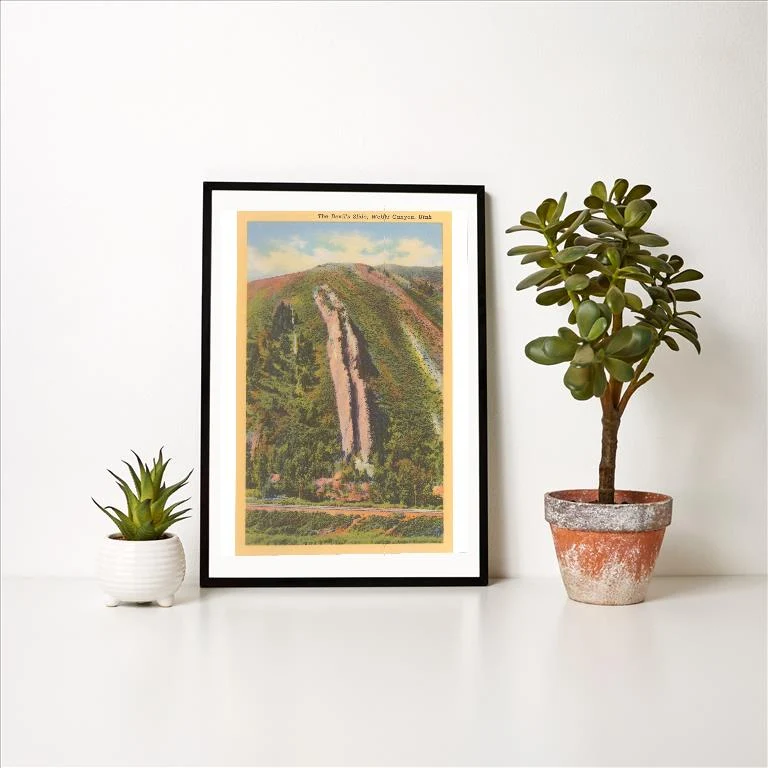 UT-202 Devil's Slide, Weber Canyon, Utah - Vintage Image Art Print, Individual Print