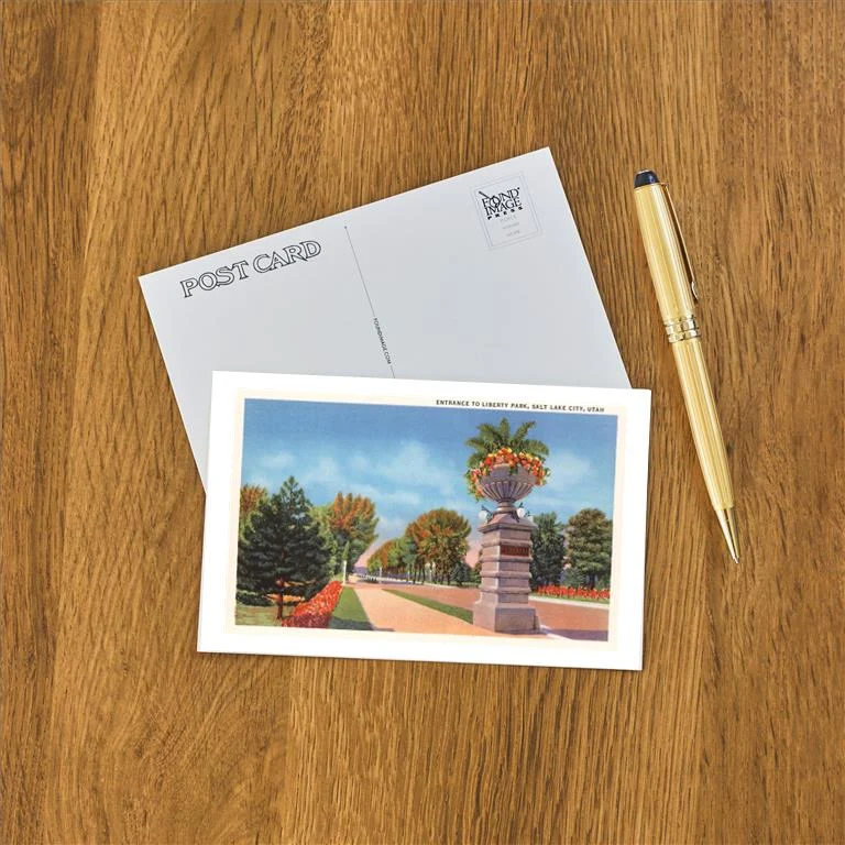 UT-143 Liberty Park, Salt Lake City, Utah - Vintage Image Postcard, Pack of 10