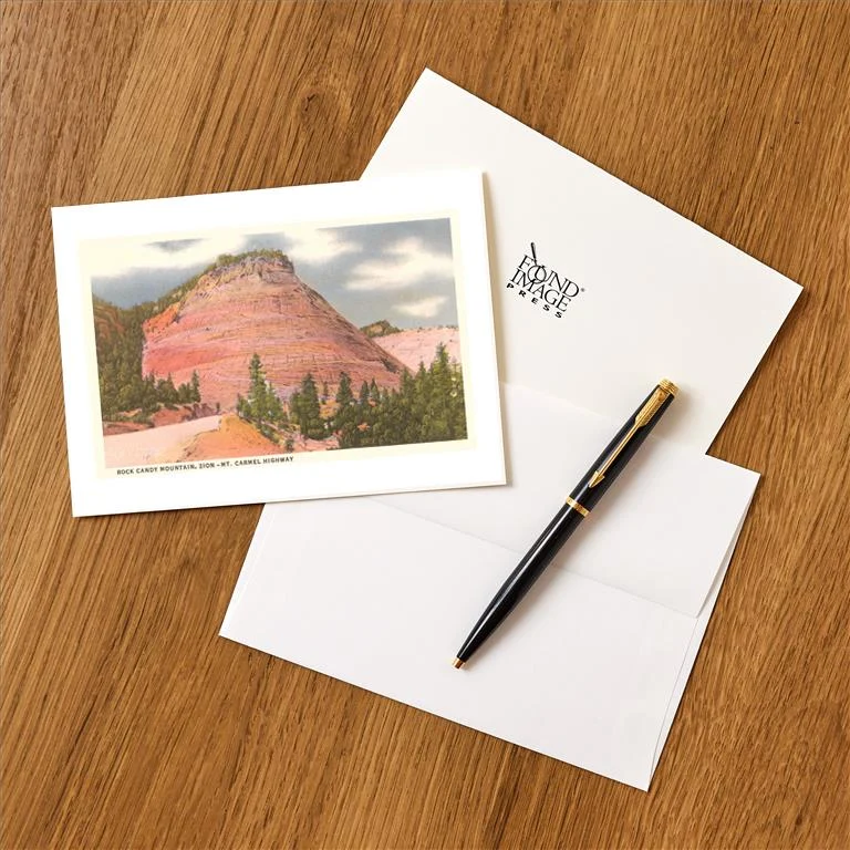 UT-243 Rock Candy Moutain, Zion - Vintage Image Greeting Card, Pack of 4