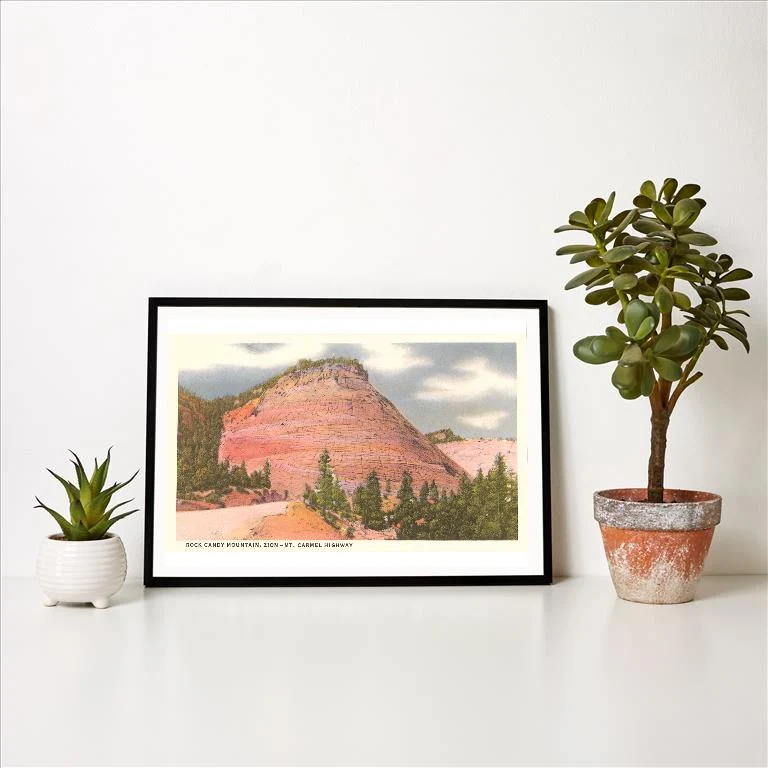 UT-243 Rock Candy Moutain, Zion - Vintage Image Art Print, Individual Print
