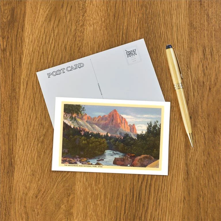 UT-73 Watchman, Zion National Park, Utah - Vintage Image Postcard, Pack of 10