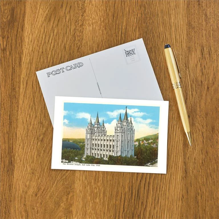 UT-22 Mormon Temple, Salt Lake City, Utah - Vintage Image Postcard, Pack of 10