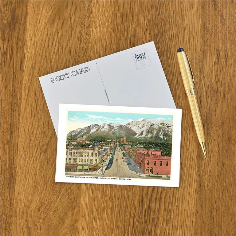 UT-216 25th Street, Ogden - Vintage Image Postcard, Pack of 10