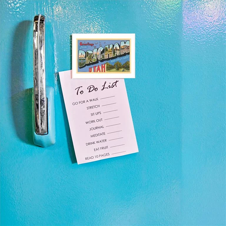 UT-206 Greetings from Brigham, Utah - Vintage Image Magnet, Pack of 6