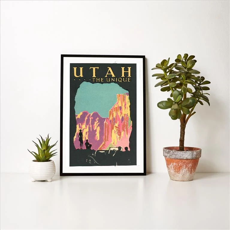UT-158 Utah the Unique - Vintage Image Art Print, Individual Print