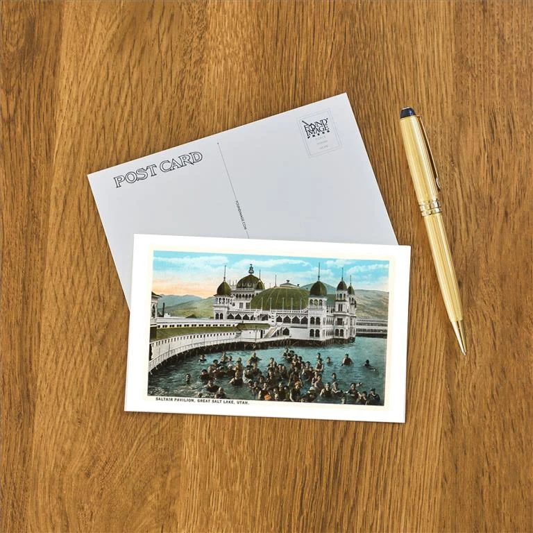 UT-36 Saltair Pavilion, Great Salt Lake, Utah - Vintage Image Postcard, Pack of 10
